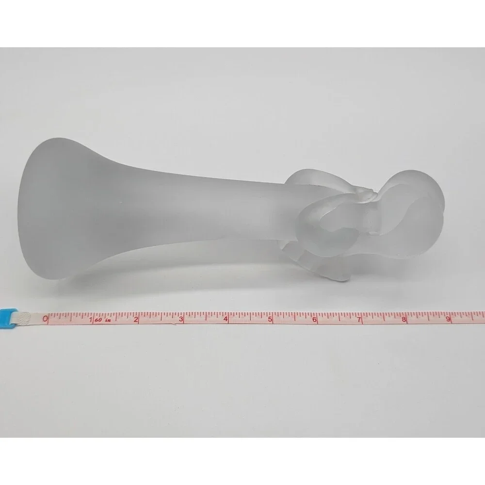Satin Art Glass Angel Figurine Frosted  Praying Figure 9
